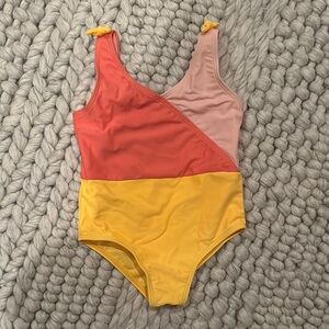 Colorblock One-Piece Swimsuit (Girls 2-3Y)